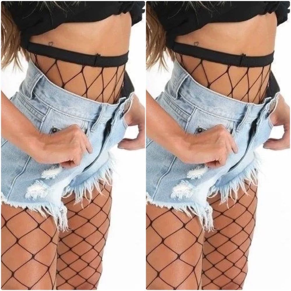 2 Pairs ! Sexy Black Fishnet Stocking Tights Stretchy!!